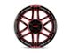 Moto Metal Folsom Gloss Black Milled with Red Tint 6-Lug Wheel; 20x10; -18mm Offset (21-25 F-150)