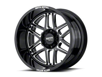 Moto Metal Folsom Gloss Black Milled 6-Lug Wheel; 20x9; 18mm Offset (21-25 F-150)