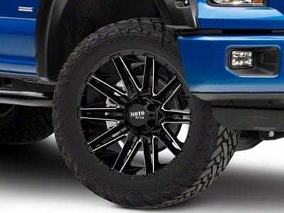 Moto Metal MO998 Kraken Gloss Black Milled 6-Lug Wheel; 22x10; -18mm Offset (15-20 F-150)