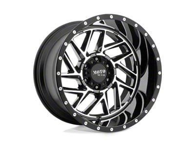 Moto Metal Breakout Gloss Black Machined 8-Lug Wheel; 20x10; -18mm Offset (23-24 F-250 Super Duty)