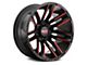 Moto Metal Razor Satin Black Machined with Red Tint 8-Lug Wheel; 20x10; -24mm Offset (23-24 F-250 Super Duty)