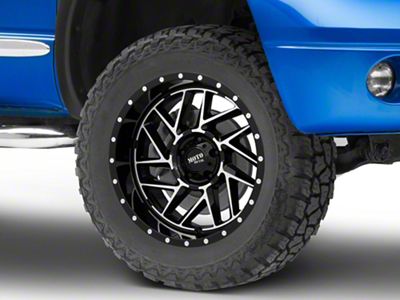 Moto Metal Breakout Gloss Black Machined 5-Lug Wheel; 20x10; -18mm Offset (02-08 RAM 1500, Excluding Mega Cab)