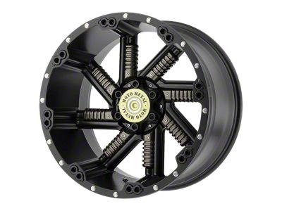 Moto Metal Buckshot Satin Black with Gunmetal Inserts 8-Lug Wheel; 20x10; -24mm Offset (06-08 RAM 1500 Mega Cab)