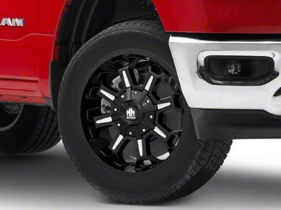 Moto Metal Combat Gloss Black Milled 6-Lug Wheel; 20x10; -18mm Offset (19-25 RAM 1500)