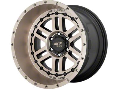 Moto Metal MO800 Deep Six Satin Black with Bronze Tint 6-Lug Wheel; 22x12; -44mm Offset (19-25 RAM 1500)