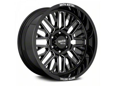 Moto Metal MO802 Gloss Black Milled 5-Lug Wheel; 20x9; 0mm Offset (09-18 RAM 1500)