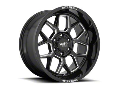 Moto Metal MO803 Banshee Gloss Black Milled 6-Lug Wheel; 20x10; -18mm Offset (19-25 RAM 1500)