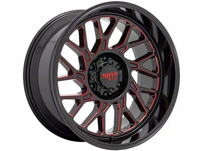 Moto Metal MO805 Gloss Black Milled with Red Tint 6-Lug Wheel; 22x10; -18mm Offset (19-25 RAM 1500)