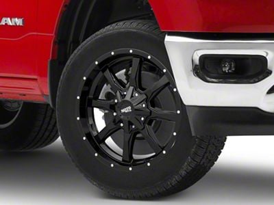 Moto Metal MO970 Gloss Black with Milled Lip 6-Lug Wheel; 20x9; 12mm Offset (19-25 RAM 1500)