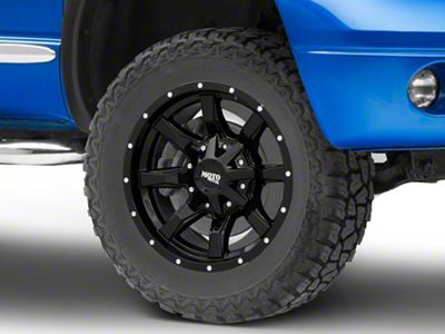 Moto Metal MO970 Gloss Black with Milled Lip 5-Lug Wheel; 20x10; 12mm Offset (02-08 RAM 1500, Excluding Mega Cab)