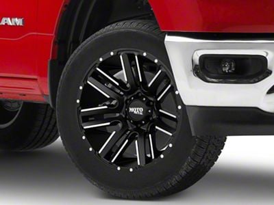 Moto Metal MO978 Razor Satin Black Machined 6-Lug Wheel; 20x10; -24mm Offset (19-25 RAM 1500)