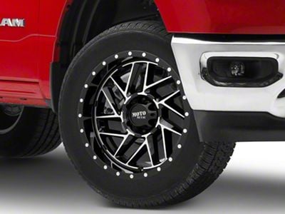 Moto Metal MO985 Breakout Gloss Black Machined 6-Lug Wheel; 20x9; 0mm Offset (19-24 RAM 1500)