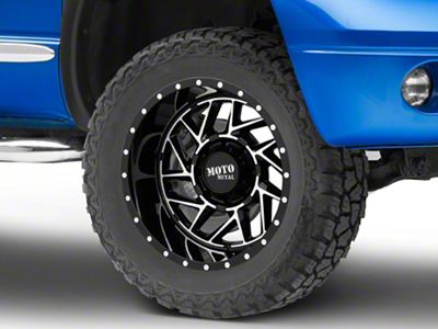 Moto Metal MO985 Breakout Gloss Black Machined 8-Lug Wheel; 20x12; -44mm Offset (06-08 RAM 1500 Mega Cab)