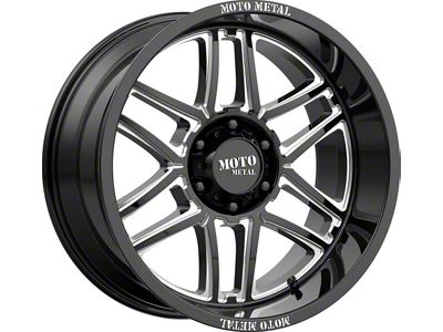 Moto Metal MO992 Folsom Gloss Black Milled 5-Lug Wheel; 20x12; -44mm Offset (09-18 RAM 1500)