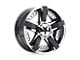 Moto Metal Phantom Gloss Black Milled 8-Lug Wheel; 24x12; -44mm Offset (06-08 RAM 1500 Mega Cab)