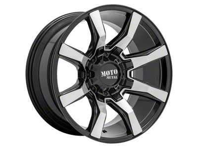 Moto Metal Spider Gloss Black Machined 6-Lug Wheel; 20x10; -18mm Offset (19-25 RAM 1500)