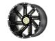 Moto Metal Buckshot Satin Black with Gunmetal Inserts 8-Lug Wheel; 20x12; -44mm Offset (19-24 RAM 2500)