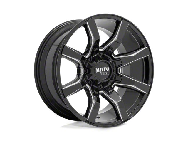 Moto Metal Spider Gloss Black Milled 8-Lug Wheel; 20x9; 18mm Offset (19-24 RAM 2500)