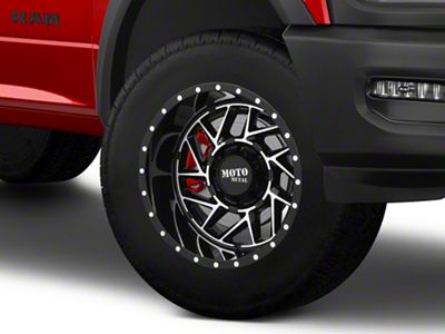 Moto Metal MO985 Breakout Gloss Black Machined 8-Lug Wheel; 20x12; -44mm Offset (19-24 RAM 3500 SRW)