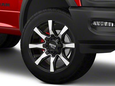 Moto Metal Spider Gloss Black Machined 8-Lug Wheel; 22x10; -18mm Offset (19-24 RAM 3500 SRW)