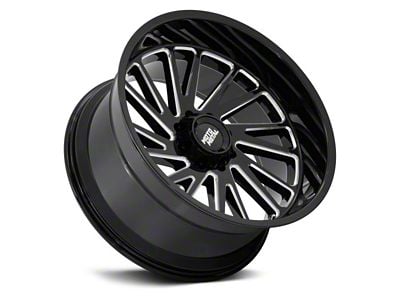 Moto Metal Combat Gloss Black Milled 6-Lug Wheel; 22x12; -44mm Offset (19-23 Ranger)