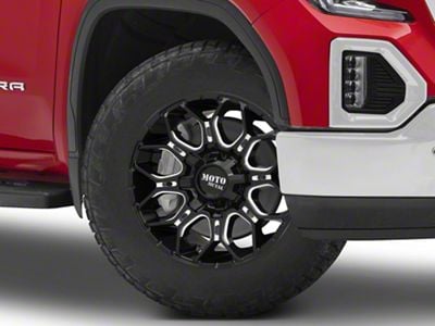 Moto Metal MO808 Sniper Gloss Black Milled 6-Lug Wheel; 20x10; -18mm Offset (19-25 Sierra 1500)