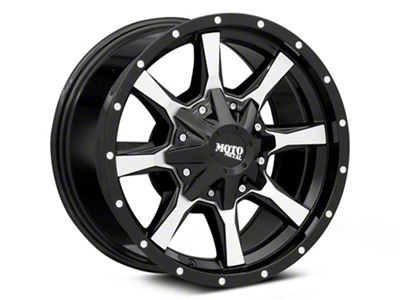 Moto Metal MO970 Gloss Black Machined 6-Lug Wheel; 17x9; 12mm Offset (99-06 Sierra 1500)