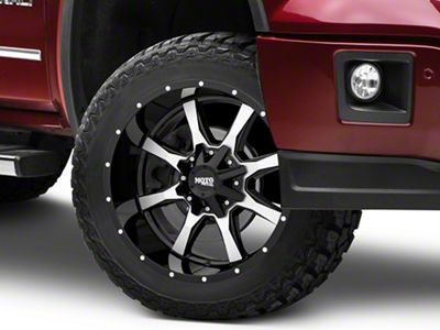 Moto Metal MO970 Gloss Black Machined 6-Lug Wheel; 20x12; -44mm Offset (14-18 Sierra 1500)