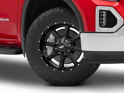 Moto Metal MO970 Gloss Black with Milled Lip 6-Lug Wheel; 20x9; 18mm Offset (19-25 Sierra 1500)