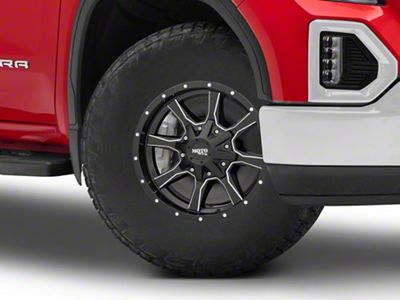 Moto Metal MO970 Satin Black Milled 6-Lug Wheel; 17x8; 0mm Offset (19-24 Sierra 1500)