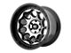 Moto Metal Rotary Gloss Black Machined 6-Lug Wheel; 17x9; -12mm Offset (19-24 Sierra 1500)