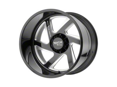 Moto Metal MO400 Gloss Black Milled 8-Lug Wheel; 24x14; -76mm Offset (07-10 Sierra 2500 HD)