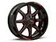 Moto Metal MO970 Gloss Black Milled with Red Tint 8-Lug Wheel; 20x9; 0mm Offset (07-10 Sierra 2500 HD)