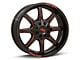 Moto Metal MO970 Gloss Black Milled with Red Tint 8-Lug Wheel; 20x9; 0mm Offset (07-10 Sierra 2500 HD)