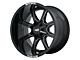 Moto Metal MO970 Gloss Black Milled 8-Lug Wheel; 20x10; -18mm Offset (07-10 Sierra 2500 HD)