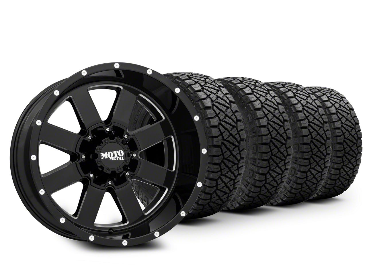 Silverado 1500 18x9 Moto Metal MO962 & 33in NITTO All-Terrain Ridge ...