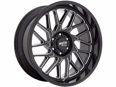 Moto Metal MO805 Gloss Black Milled 6-Lug Wheel; 20x10; -18mm Offset (19-25 Silverado 1500)