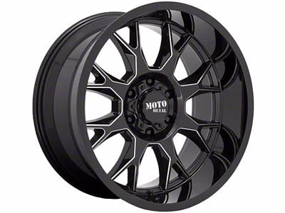 Moto Metal MO806 Gloss Black Milled 6-Lug Wheel; 20x9; 0mm Offset (19-25 Silverado 1500)