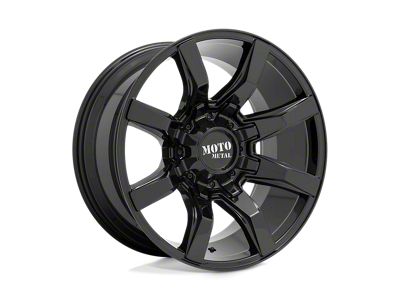 Moto Metal Spider Gloss Black 6-Lug Wheel; 20x9; 18mm Offset (19-24 Silverado 1500)