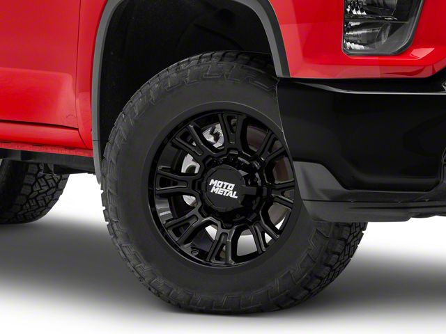 Moto Metal Legacy Gloss Black 8-Lug Wheel; 20x10; -18mm Offset (20-24 Silverado 2500 HD)