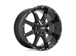 Moto Metal MO970 Gloss Black with Milled Lip 8-Lug Wheel; 17x8; 0mm Offset (20-25 Silverado 2500 HD)