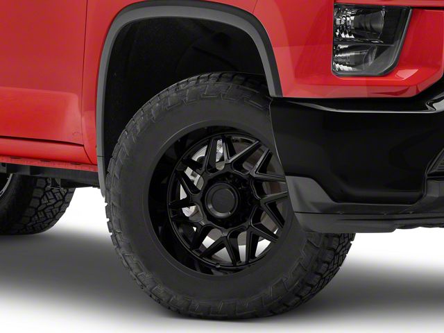 Moto Metal Turbine Gloss Black 8-Lug Wheel; 20x10; -18mm Offset (20-24 Silverado 2500 HD)