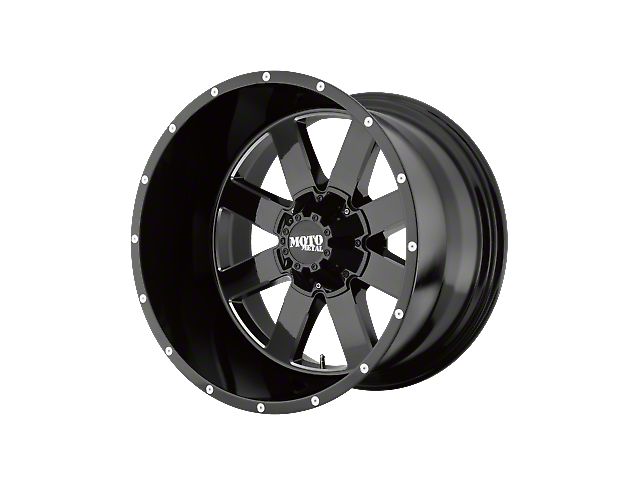 Moto Metal MO962 Gloss Black Milled 8-Lug Wheel; 18x10; -24mm Offset (20-24 Silverado 3500 HD SRW)