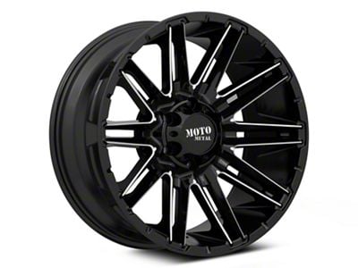 Moto Metal MO998 Kraken Gloss Black Milled 6-Lug Wheel; 20x10; -18mm Offset (21-24 Yukon)