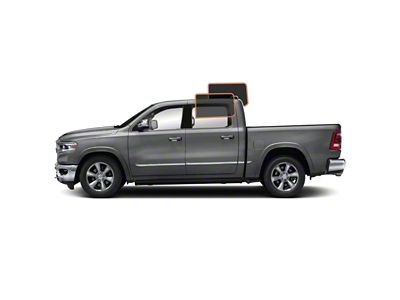 MotoShield Pro Rear Driver/Passenger Window Tint; 15% (19-24 RAM 1500 Crew Cab)