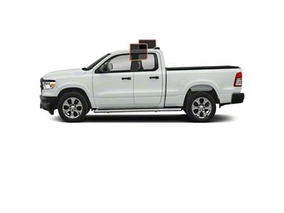 MotoShield Pro Rear Driver/Passenger Window Tint; 15% (19-24 RAM 1500 Quad Cab)