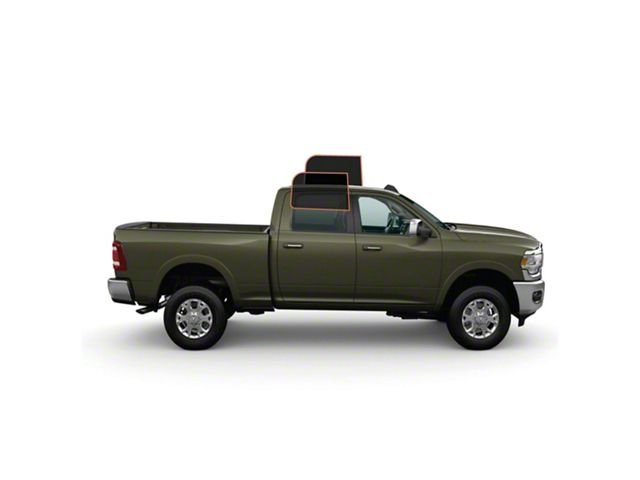 MotoShield Pro Rear Driver/Passenger Window Tint; 15% (10-24 RAM 2500 Crew Cab)