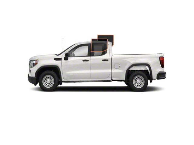 MotoShield Pro Rear Driver/Passenger Window Tint; 15% (19-24 Sierra 1500 Double Cab)