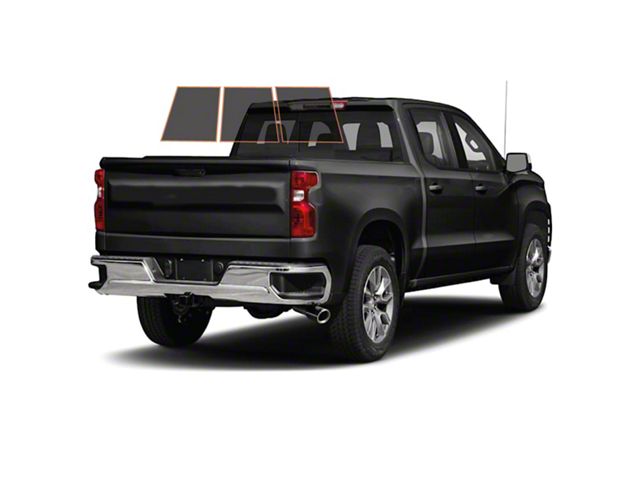 MotoShield Pro 3-Piece Rear Windshield Tint; 25% (14-18 Silverado 1500 Crew Cab)