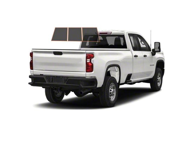 MotoShield Pro 3-Piece Rear Windshield Tint; 15% (15-19 Silverado 2500 HD Double Cab)